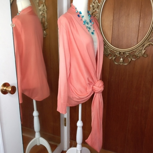 NEW YORK & COMPANY Peach Cardigan - Picture 3 of 7